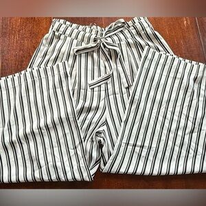 DR2 Black and White Striped Wide Leg Pants